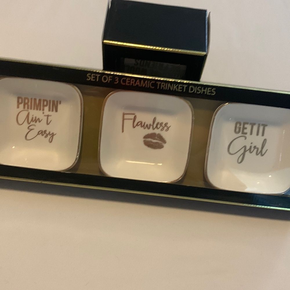 🎁 Glam Girl | Ceramic Trinket Dishes Gift Set